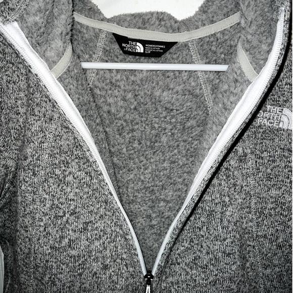 The North Face gray sweater fleece full-zip jacket size S - Picture 2 of 6